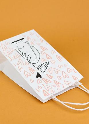 Пакет подарунковий 150*90*240 пакет для романтичного подарунка пакет з малюнком "закоханий кролик"6 фото