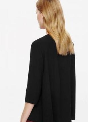 Cos топ блуза блузка черная а-образный силуэт размер 38 м2 фото