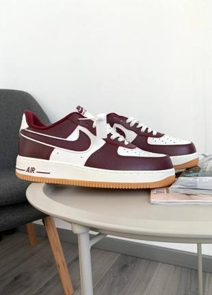 Чоловічі шкіряні кросівки nike air force college pack might maroon7 фото