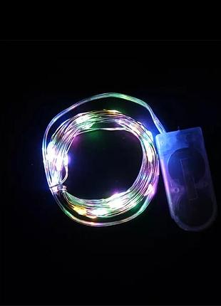 Гірлянда "крапля роси" нитка, тонкий мідний дріт 2м 20 led на батарейках