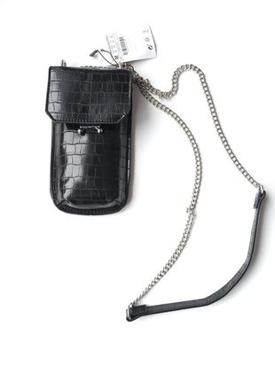 Сумочка для смартфона stradivarius чорна