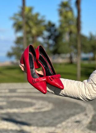 Ексклюзивні туфлі човники з гострим носком та бантиком пошив колір на вибір5 фото