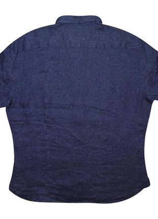 Мужская рубашка лен синяя крапп узор nigel hall l xl3 фото