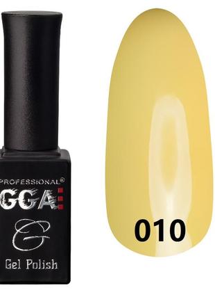 Гель-лак no010 gga professional, (світло-оливкове, емаль)