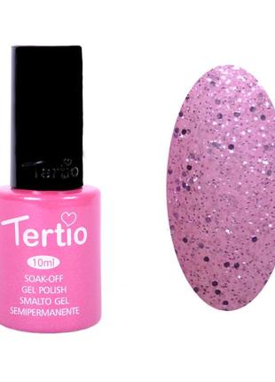 Гель-лак №171 tertio, рожевий з блискітками