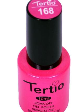 Гель-лак №168 tertio, яскраво-рожевий з блискітками4 фото