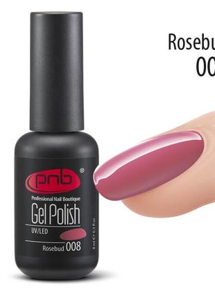 Гель-лак pnb 008 rosebud, 8 мл