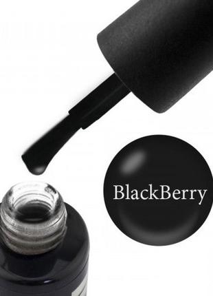 Гель-лак blackberry, черная эмаль, oxxi professional,