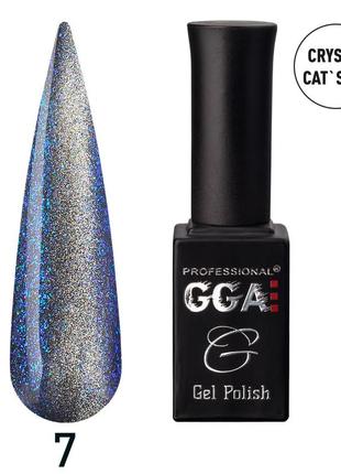 Гель лак з ефектом "crystal cat's eye №7, gga professional