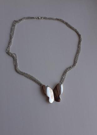 Ніжне кольє чокер метелик