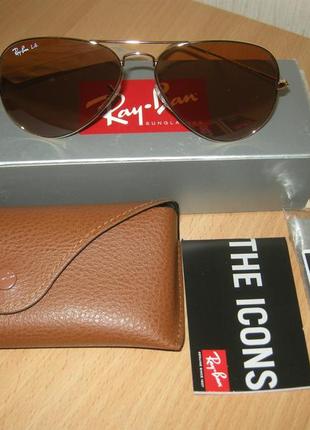 Солнцезащитные очки ray ban aviator rb3025. оригинал.5 фото