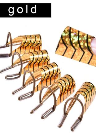 Форми для нарощування нігтів, багаторазові, 5 шт/упак