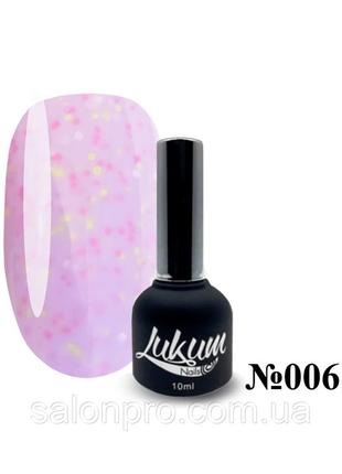 Камуфлюється база yogurt rubber base № 6, lukum nails