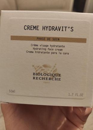 Зволожувальний крем для обличчя з термальними водоростями biologique recherche creme hydravit's1 фото