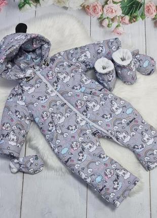 Комбінезон цільний на р.80, 86, 92