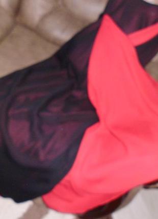 Maria benito вечірнє плаття чорно-червоне рр 10 бренд maria benito second hands3 фото