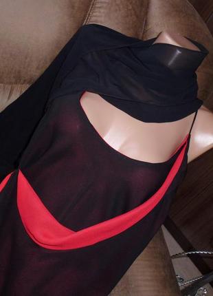 Maria benito вечірнє плаття чорно-червоне рр 10 бренд maria benito second hands5 фото