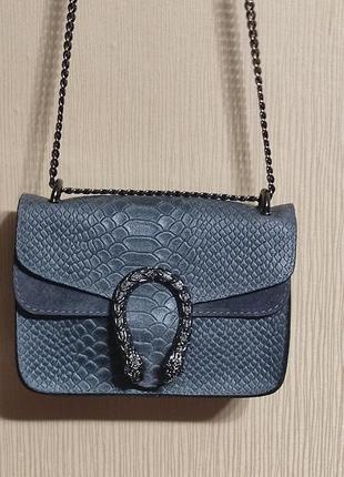 Сумочка genuine leather в стиле  gucci