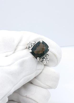 Срібне вінтажне  кільце перстень з  натуральним каменем р20.55 фото