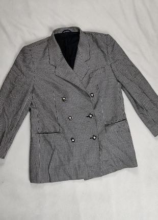 Винтажный пиджак в гусиную лапку6 фото
