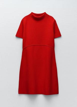 Дуже гарне трикотажне міні плаття сукня зара zara s3 фото