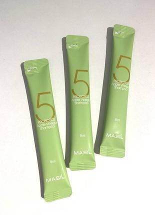 М'який безсульфатний шампунь з яблучним оцтом masil 5 probiotics apple vinegar shampoo 8