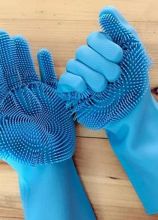 Силіконові рукавички для миття посуду better glove el-1313 hsm50305