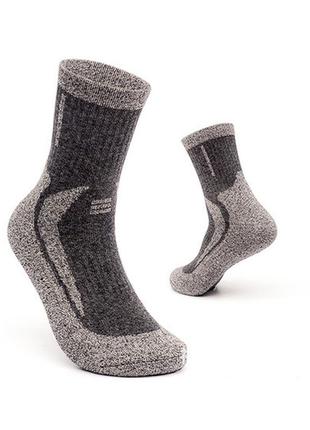 Спортивные компрессионные носки caxa 38-42 тепло удерживающие темно-серый1 фото