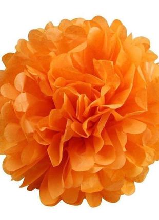 Декор паперові помпони (гарбузовий)