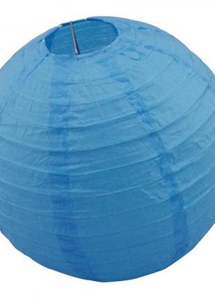 Китайский фонарик шар (40см) голубой