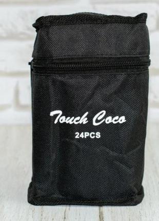 Набор скетч маркеров touch coco 24 шт в черной сумочке