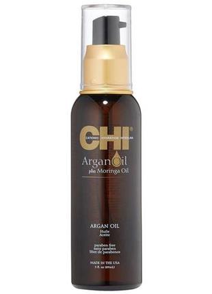 Зволожуюча олія chi argan oil plus moringa oil, 89 мл