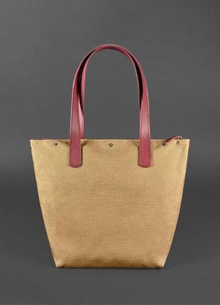 Кожаная плетеная женская сумка шоппер, сумка-шопер из натуральной кожи размер l бордовая4 фото