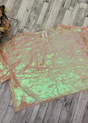 Класна новорічна святкова блузка з пайетками