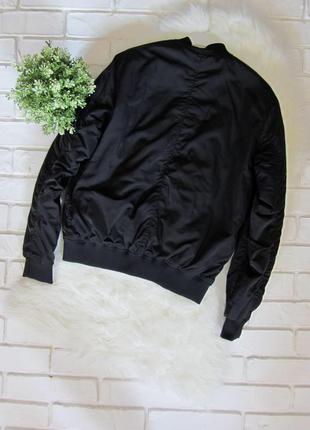 Куртка-бомбер утеплена чорна h&m2 фото