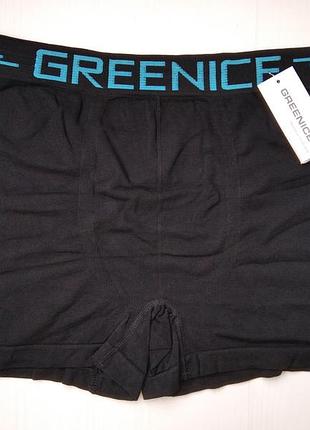 Мужские боксеры greenice бесшовные черный с голубым поясом xxxxl\xxxxxl 4837
