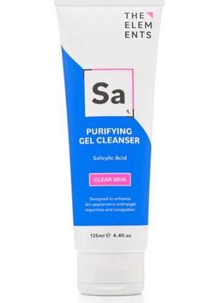 Очищаючий гель для вмивання з саліциловою кислотою the elements purifying gel cleanser, 125 мл.