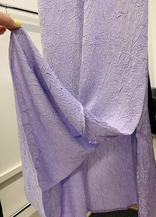 💙💛невероятное лавандовое лиловое сиреневое платье слип миди с разрезом сбоку na-kd2 фото