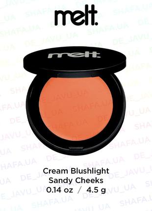 Кремовые румяна для сияния кожи melt cream blushlight sandy cheeks хайлайтер тени блеск для губ