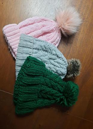 Набор 3 шапки и шарф2 фото