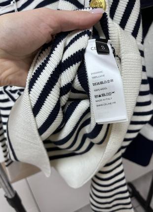 Модный стильный свободный укороченный свитер в полоску фирменный7 фото