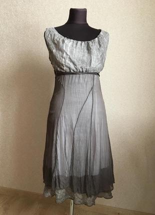 Платье летнее,шелк, хлопок.италия