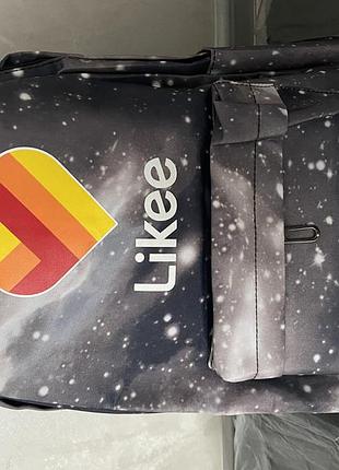 Рюкзак likee лайки космос космічний портфель сірий базовий шкільний