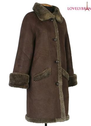 Дублянка жіноча з овчини натуральне хутро довге пальто з капюшоном зимова дублянка зима