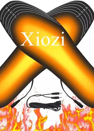 Стельки с подогревом для зимы (размер 40-46) xiozi f46c. электро стельки usb, теплые стельки