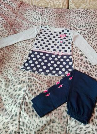 Утеплені туніка і лосіни на флісі ріст 1,28см