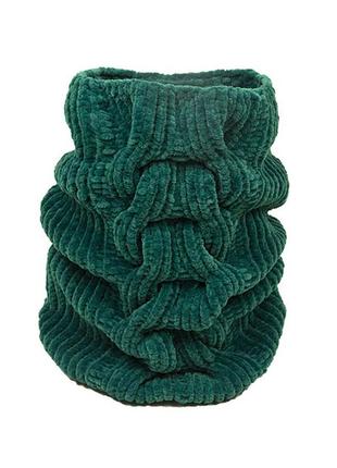 Вязаный шарф снуд хомут зеленый цвет2 фото