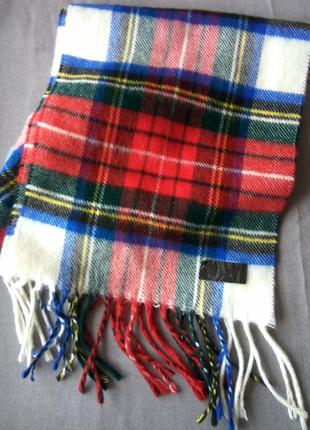 Шарф в клетку мягкий разноцветный шарф 24х144 см