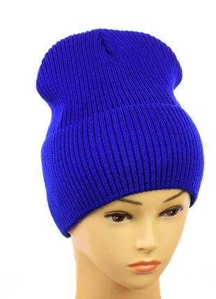 Лопата в рубчик на флисе  "эмма" васильковый