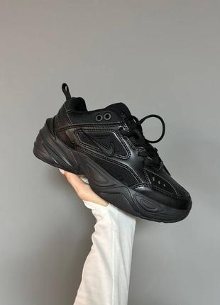 Женские кроссовки nike m2k tekno/ найк м2к текно черные